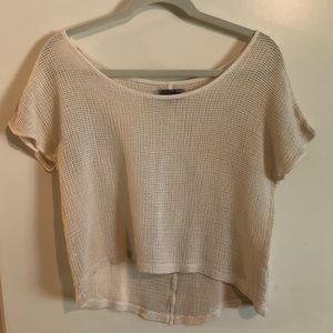 Urban Outfitters Cream Crop Top Size Medium